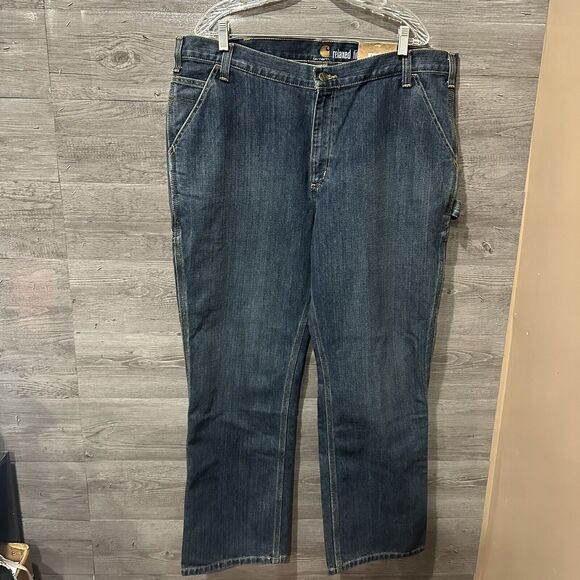 Carhartt Men's Holter Dungaree Relaxed Fit Denim Jeans 40 X 30 NWT - Picture 1 of 7